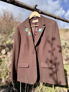 Upcycled Vintage 70s-80s Upcycled Pendleton Wool Blazer Southwestern Patch